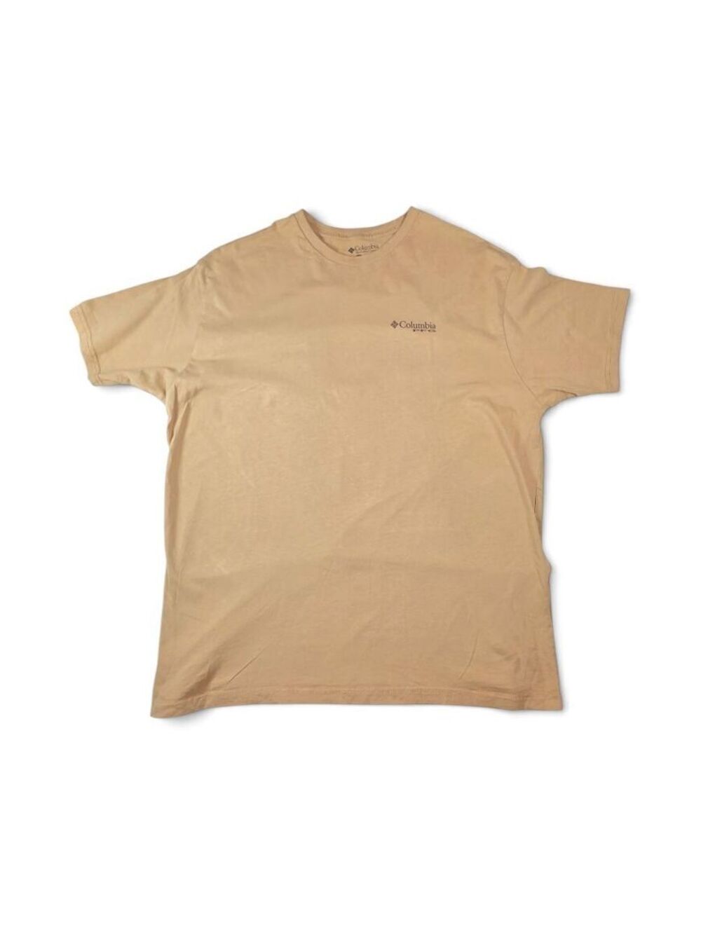 Columbia PFG Bass Fishing Graphic Cotton T Shirt Mens 2XL Tan Outdoor Angler Tee